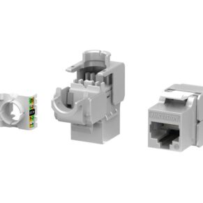 Hikvision DS-1CK6AP180N Cat6a shielded 180° tool-less RJ45 keystone jack