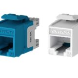 DS-1CK6AU180T-W Cat6A Unshielded 180° Punch-Down Keystone Jack – White for Ethernet Networking