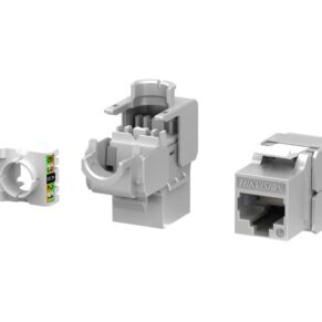 Hikvision DS-1CK6P180N Cat6 shielded 180° tool-less RJ45 keystone jack