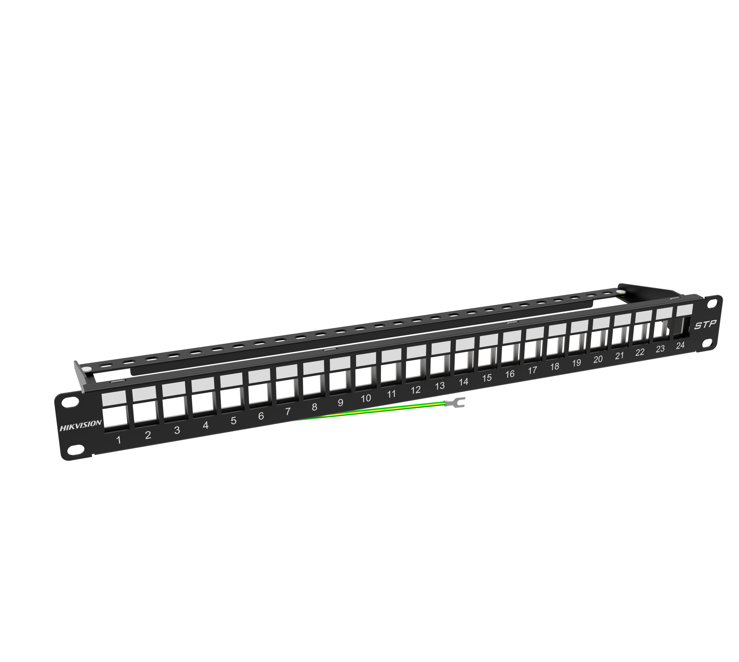 Hikvision DS-1CP0P24-1U 24-Port Shielded Patch Panel 1U rack mount black