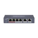 Hikvision DS-3E0106MP-E-M 4-Port Unmanaged PoE Ethernet Switch with 4 PoE ports and 2 uplinks